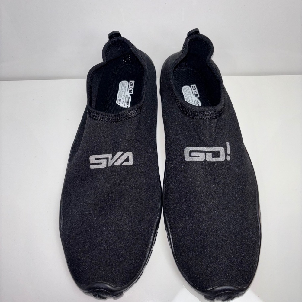 Svago Black Water Shoes Mens Size 11 Slip On Aqua Beach Swimming Shoes